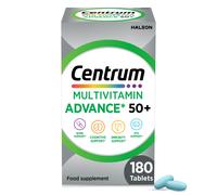 Centrum Advance 50+ Tablets Multivitamin & Mineral Supplements, with 24 essential nutrients, including vitamin D, C, Zinc, 180 ct (Packaging May Vary