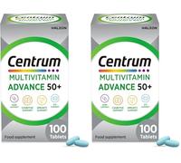 Centrum Advance 50+ Tablets Multivitamin & Mineral Supplements, with 24 Essential nutrients, Including Vitamin D, C, Zinc, 100 ct (Product May Vary). (Pack of 2)