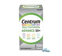 Centrum Advance 50+ Tablets Multivitamin & Mineral Supplements, with 24 essential nutrients, including vitamin D, C, Zinc, 100 ct (Product may vary).