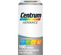 Centrum Advance Multivitamin & Mineral Tablets, 24 Essential Nutrients Including Vitamin D, Complete Multivitamin Tablets, 100 Tablets