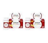Centrum Fruity Chewables Tablets, Multivitamin Tablets for Men and Women, Vitamins with 13 Essential Nutrients Including Vitamin C, D, and Zinc, 30 ct (Packaging and Tablet Colour May Vary Slightly)