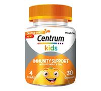 Centrum Immunity Support, gummy multivitamins for kids, with key vitamins, includes vitamin D, A, and C, Orange Natural Fruit Flavour, 30 Chewable Gummies