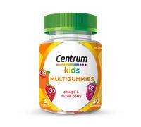 Centrum Multivitamins for Kids, 30 Chewable Multigummies, including Vitamin C, D, and Orange & Mixed Berry Flavor (Packaging may vary)