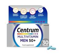 Centrum Men 50+ Multivitamins & Mineral Supplements, 23 Essential nutrients Including Vitamin D, C, Zinc, Daily Multivitamin Tablets, 30ct (Product May Vary).
