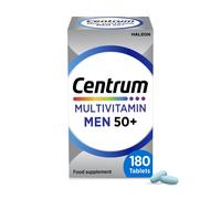 Centrum Men 50+ Multivitamins & Mineral Supplements, 23 Essential nutrients Including Vitamin D, C, Zinc, Daily Multivitamin Tablets, 180 Tablets