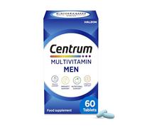 Centrum Men Multivitamin Tablets, 23 Nutrients, Vitamin D, 60 Pack | Multivitamin tablets for men, 23 nutrients, vitamin D, vitamin C, magnesium, daily immune support, energy release, 60 tablets