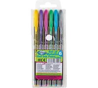 Centrum metallic gel pens set 6 pieces in pencil case for creative writing