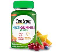 Centrum MultiGummies, Gummy Multivitamins for Adults with Cherry, Berry & Orange Natural Fruit Flavouring, Includes essential vitamins D, B12 & C, 60