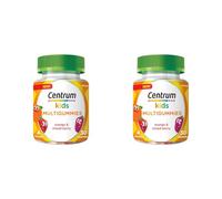 Centrum Multivitamins Orange and Mixed Berry for Kids Immunity Support, 10 Essential Nutrients Includes Vitamin C and D, 30 Chewable Multigummies (Pack of 2)