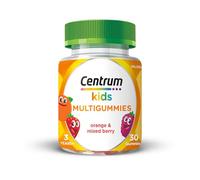 Centrum Multivitamins Orange and Mixed Berry Gummies, for Kids Immunity Support, Natural Fruit Flavour, Includes Key Vitamin C and D, 30 Chewable Multigummies
