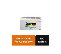 Centrum Silver With Lutein Specially formulated for Adults 50+, 100 Tablets