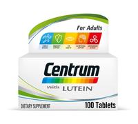 Centrum with Lutein for Adults 100 Tablets | Multivitamin | Vitamin C, D, B Complex, Minerals | Supports Nutritional Needs, Boosts Immunity