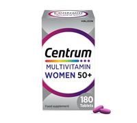 Centrum Women 50+ Tablets Multivitamin & Mineral Supplements, 23 Essential nutrients Including Vitamin D, C, and Iron, 180 Tablets