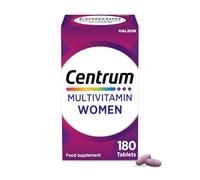 Centrum Women's Multivitamins & Minerals, 23 Essential nutrients Including Vitamin D, C, and Iron, 180 Tablets