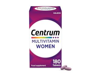 Centrum Women's Multivitamins & Minerals, 23 Essential nutrients Including Vitamin D, C, and Iron, 180 Tablets