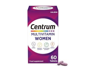 Centrum Women's Multivitamins & Minerals, 23 Essential nutrients Including Vitamin D, C, and Iron, 60 Tablets (Packaging May Vary)