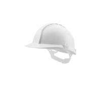 Centurion 1100 Full Peak Safety Helmet White - Wheel Ratchet Vented Hard Hat, Lightweight PPE for Construction & Industrial Use