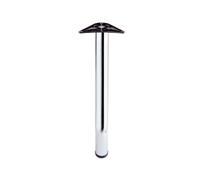Centurion Adjustable Breakfast Bar Leg 60mm Diameter, 870mm - 900mm Heavy Duty Kitchen Worktop Support Table Leg, Includes Mounting Bracket Fixings, Polished Chrome