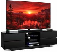 Centurion Avitus Gloss Black with 4-Black Drawers & 3-Shelves 32"-65" Flat Screen TV Cabinet