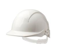 Centurion Safety Helmet Concept S09CWA, Full Peak, Non-Vented, Slip Ratchet, White
