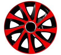 Centurion Drift Extra Wheel Trim, Set of 4, ABS Plastic, Rot/schwarz