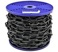 Centurion Europe 3mm X 21mm Black Steel Welded Chain, 30M Heavy Duty, Ideal For Outdoor & Indoor Use