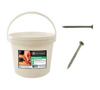 Centurion Europe Decking Screws 4.5 X 60mm - 400 Pack - Rust Resistant, Countersunk, Green Coated For Outdoor Timber