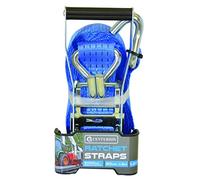 Centurion LE27P Heavy Duty Ratchet Strap 6m x 50mm - 5000kg Break Strength | Double J Hooks | EN12195-2 Compliant Tie Down Strap for Cargo, Trailers, Vans & Trucks