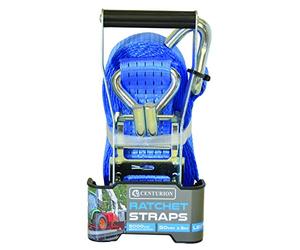 Centurion LE27P Heavy Duty Ratchet Strap 6m x 50mm - 5000kg Break Strength | Double J Hooks | EN12195-2 Compliant Tie Down Strap for Cargo, Trailers, Vans & Trucks