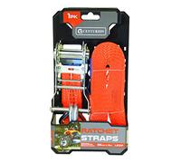 Centurion LE31P Heavy Duty Ratchet Strap 6m x 35mm - 2 Ton Breaking Strength - Tie Down Strap with J Hooks - Ideal for Securing Loads, Trailers, Roof Racks, and Cargo - EN12195-2 Compliant