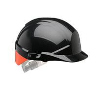 Centurion Reflex Black Hard Hat - Bright Orange Flash - Slip Ratchet - Vented