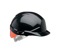 Centurion ReflexSlip Ratchet Safety Helmet with Orange Rear Flash Black CNS12KHVOA