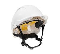 Centurion Safety Helmet - Hard Hat with Mips - Concept SecurePlus Mips Industrial Helmet for Groundworkers, Railway Engineers, Foremen, Carpenters and Bricklayers - Reduced Peak - Non-Vented - White