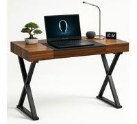 Centurion Supports ADONIS Walnut with Matte Black Legs Ergonomic Luxury Home Office Desk
