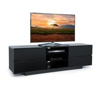 Centurion Supports Avitus Gloss Black with 4-Black Drawers and 3-Shelf 32"-65" LED/LCD/Plasma TV Stand