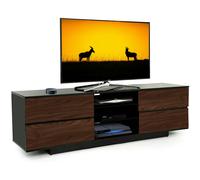 Centurion Supports Avitus Gloss Black with 4-Walnut Drawers and 3-Shelf 32"-65" LED/LCD/Plasma TV Stand
