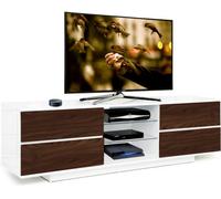 Centurion Supports Avitus Gloss White With 4-Walnut Drawers And 2 Shelves Up To 65" Led, Lcd, Plasma Tv Cabinet