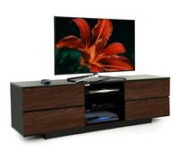 Centurion Supports AVITUS High Gloss Black with 4-Walnut Drawers for 32"-65" LED/OLED/LCD TV Cabinet - FULLY ASSEMBLED