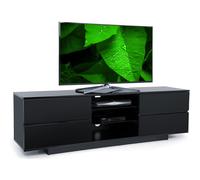 Centurion Supports Avitus Premium High Gloss Black with 4-Black Drawers & 3-Shelf 32"-65" LED/OLED/LCD TV Cabinet - Fully Assembled