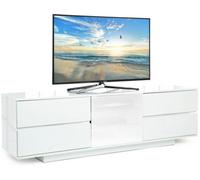 Centurion Supports Avitus Ultra White Beamthru Gloss Finish With 4-White Drawers And White Door 32"-65" Flat Screen Tv Cabinet
