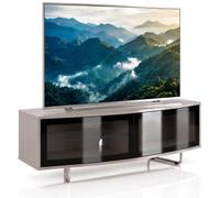 Centurion Supports Centurion Caru Gloss Black Greige Beam-Thru Remote Friendly Super-Contemporary "d" Shape Design 32"-65" Led/oled/lcd Tv Cabinet