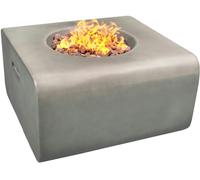 Centurion Supports Fireology ADELPHI Dark Grey Lavish Garden and Patio Gas Fire Pit with Eco-Stone Finish - Fully Assembled