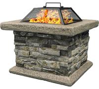 Centurion Supports Fireology VIETRI Majestic Garden and Patio Heater Fire Pit and Barbecue with Eco-Stone Finish