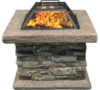 Centurion Supports Fireology Vietri Majestic Garden Fire Pit Brazier And Barbecue With Eco-Stone Finish
