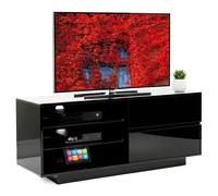 Centurion Supports Gallus Gloss Black with 2-Black Drawers and 3-Shelf 32"-55" LED/LCD/Plasma Cabinet TV Stand