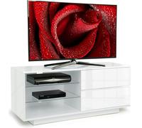 Centurion Gallus Gloss White 2-White Drawers 3-Shelf TV Stand