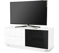 Centurion Supports Gallus Ultra Remote Friendly BeamThru Gloss White with 2-White Drawers 32"-55" Flat Screen Cabinet TV Stand
