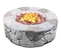Centurion Supports KALUYA Garden & Patio Gas Fire Pit with Stone Finish Fully Assembled in Grey Centurion Supports Grey