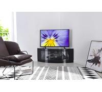 Centurion Supports PANGEA Gloss Black Beam-Thru Curved Tru-Corner 32"-50" TV Cabinet