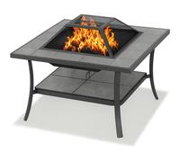 Centurion Supports SHANGO Multi-Functional Garden & Patio Square Fire Pit Outdoor Table Centurion Supports Multicolor